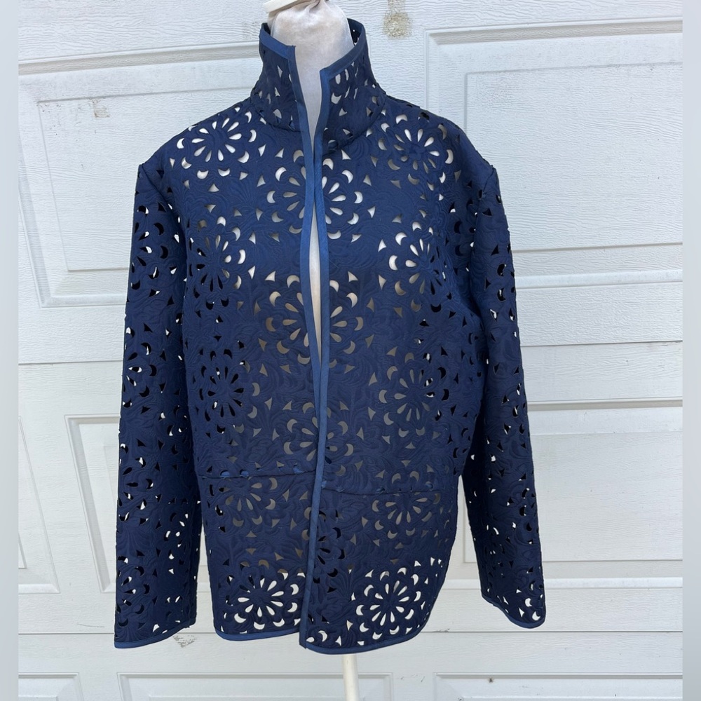 Vintage Grace Chuang Jacket long sleeves navy blue size L